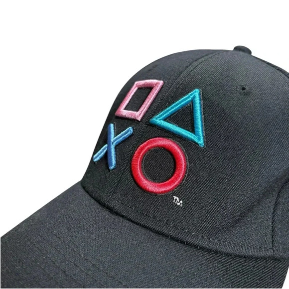 Sony PlayStation Button Symbol OSFM Elastic Fitted Hat - Picture 4 of 8